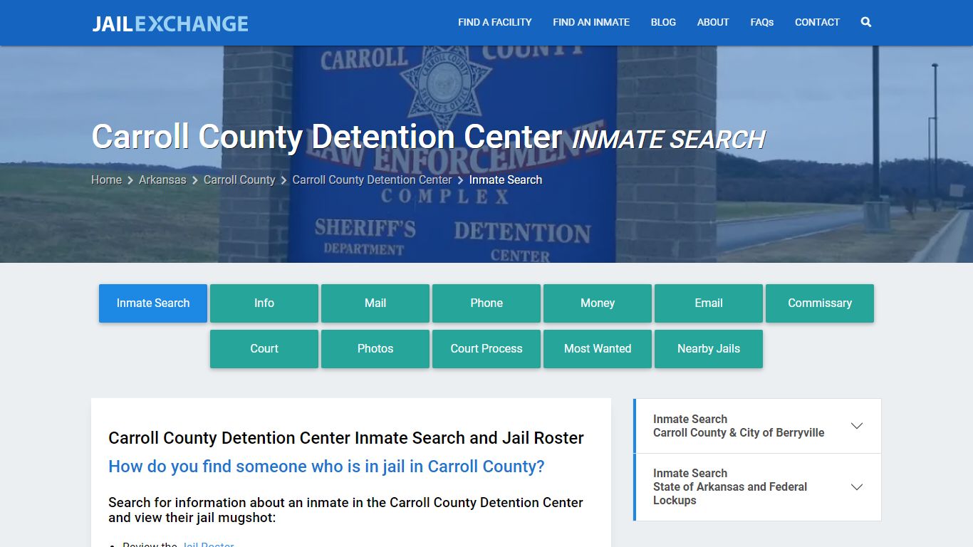 Carroll County Detention Center Inmate Search - Jail Exchange