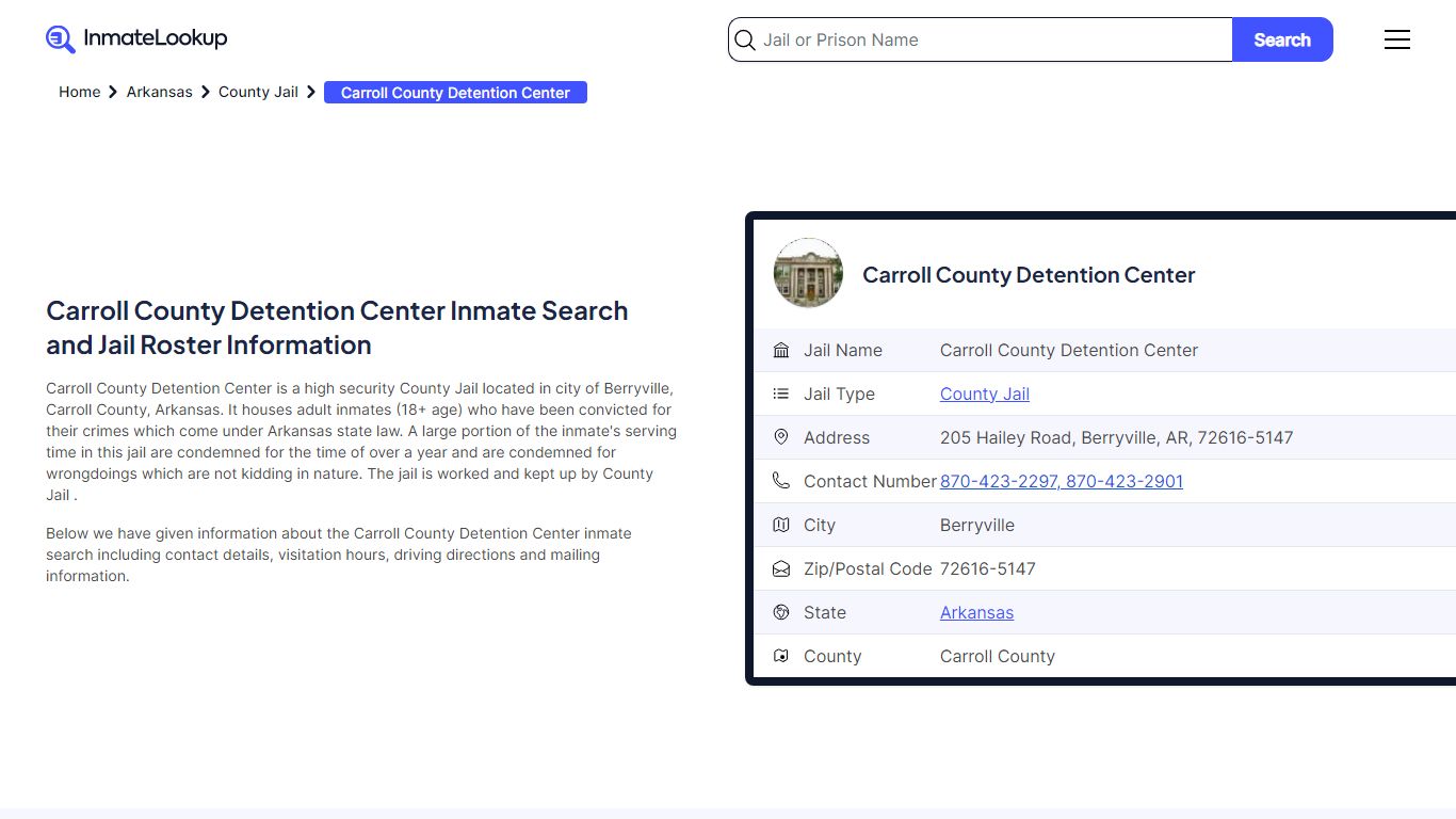 Carroll County Detention Center Inmate Search, Jail Roster, Bookings ...
